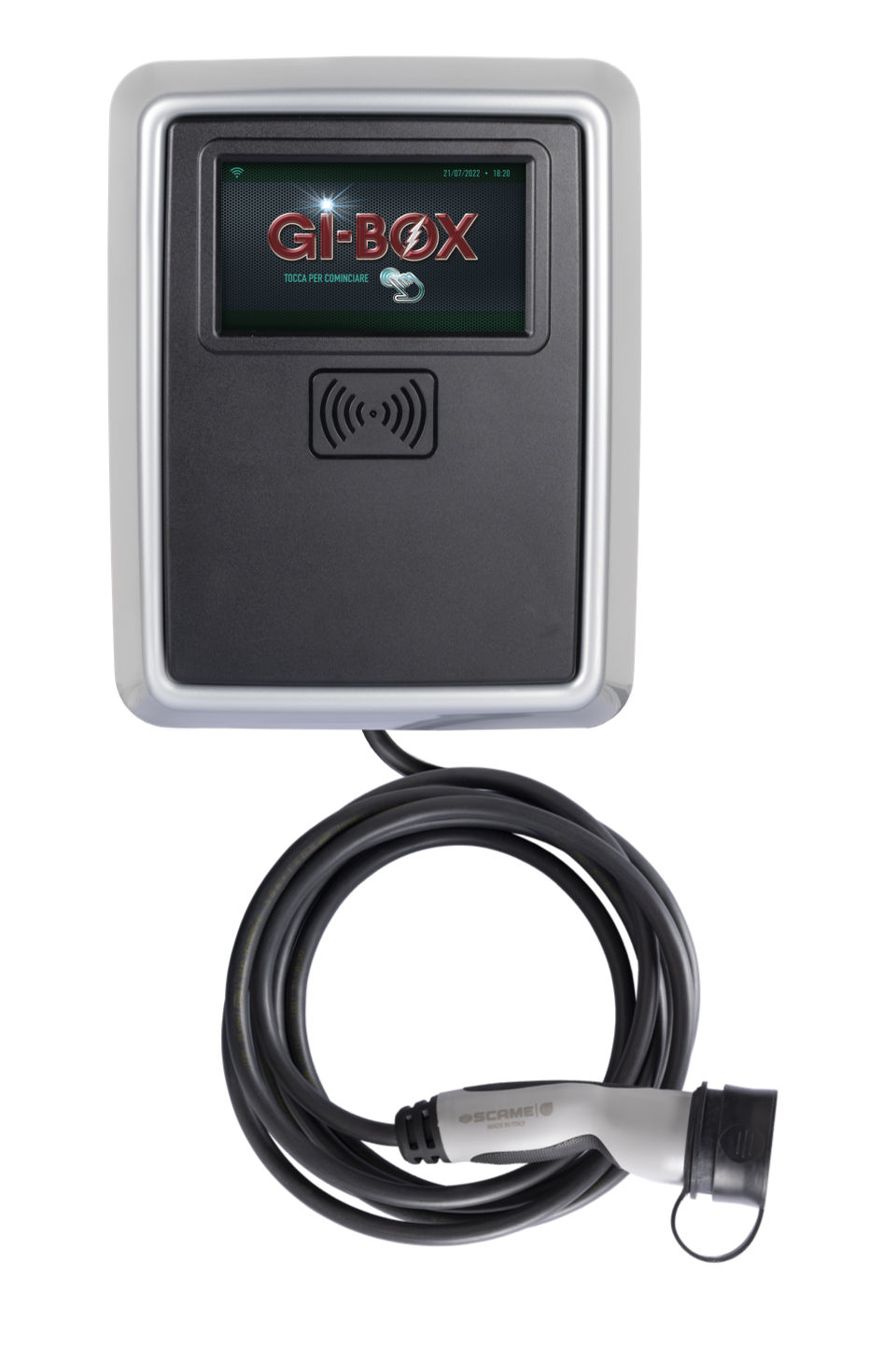 GI-BOX T2 con cavo e presa colore grigio