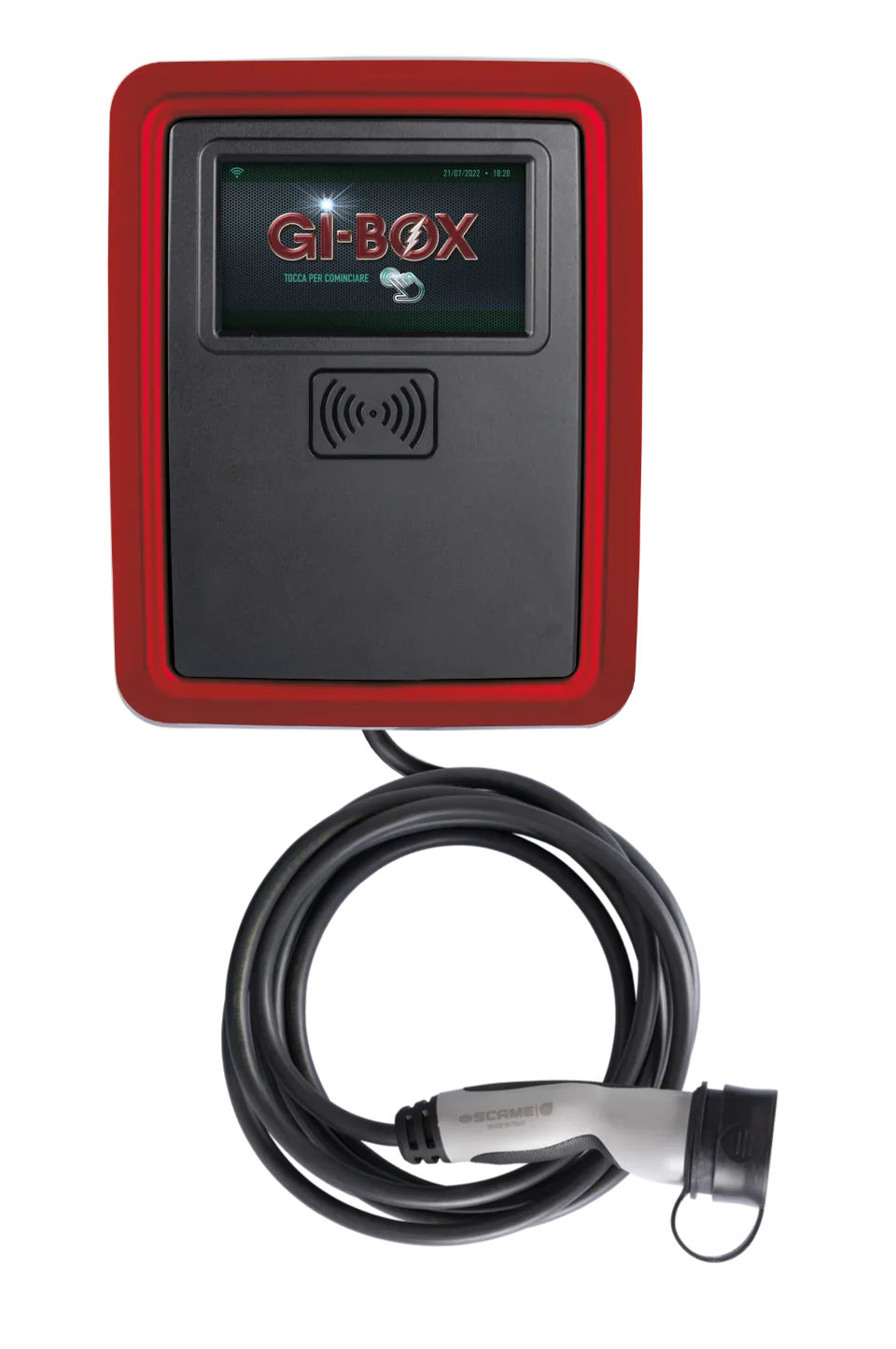 GI-BOX T2 con cavo e presa colore rosso