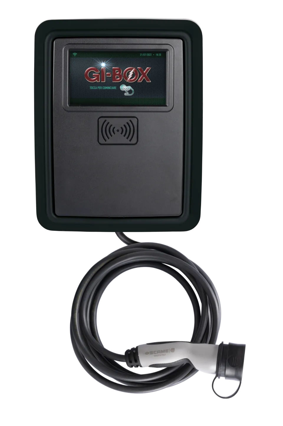 GI-BOX T2 con cavo e presa colore nero