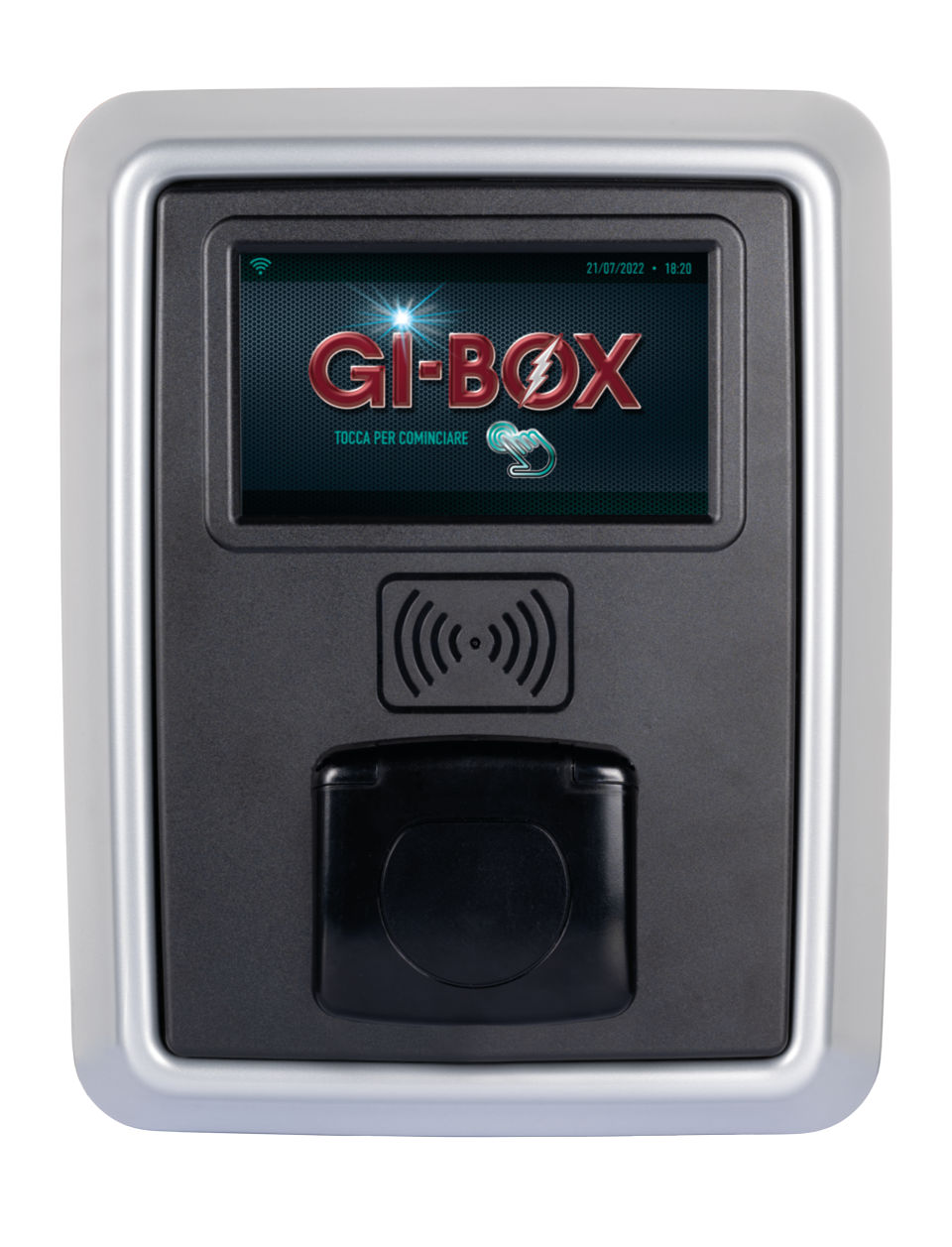 GI-BOX T2 con presa colore grigio