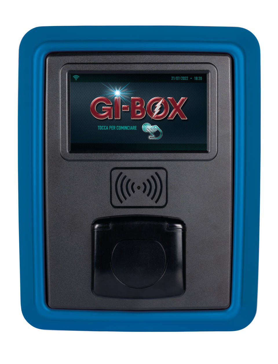 GI-BOX T2 con presa colore blu
