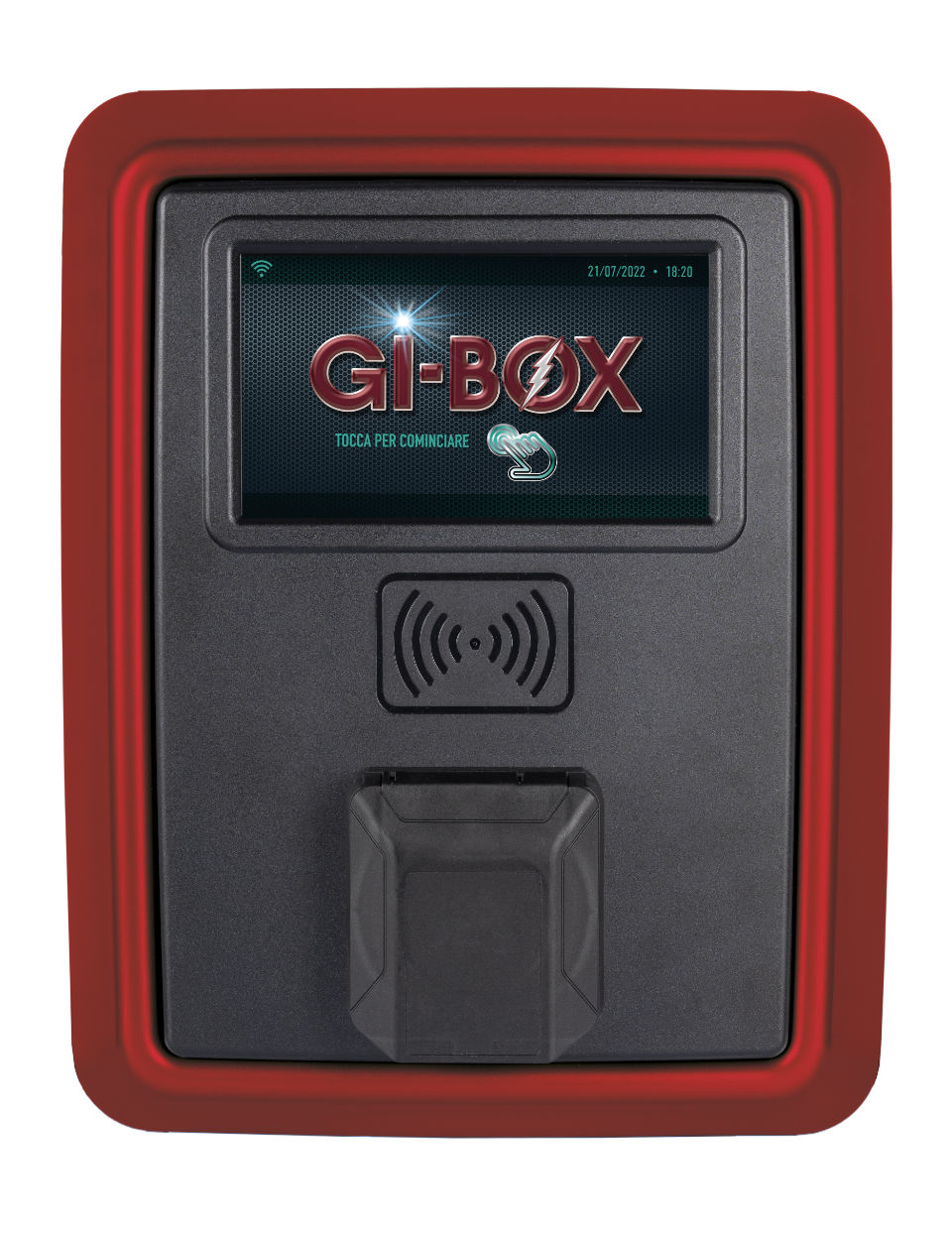GI-BOX T2 con presa e senza cavo colore rosso