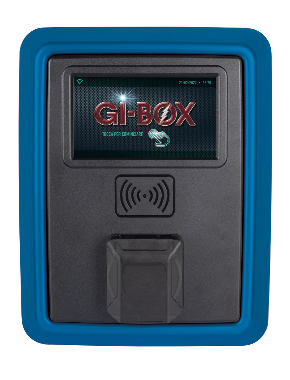 GI-BOX T2 con presa e senza cavo colore blu